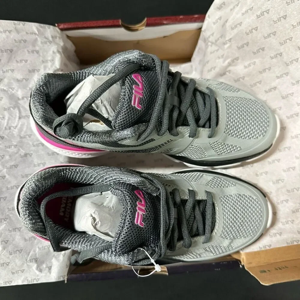 New Fila Memory Cryptonic 9 Pink Grey Running Shoes Sneakers 6.5